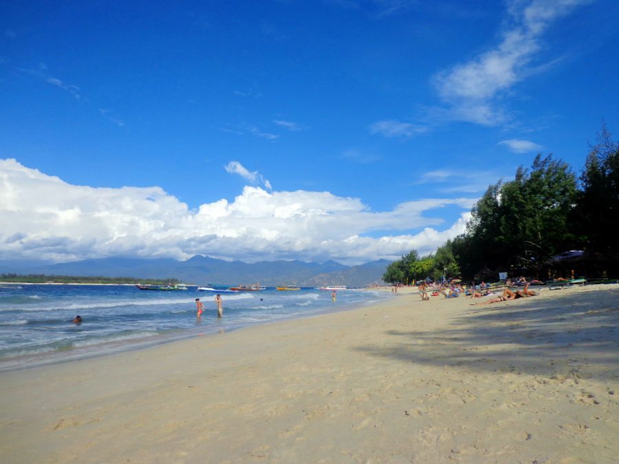 The beach at Gili Trawangan, Indonesia