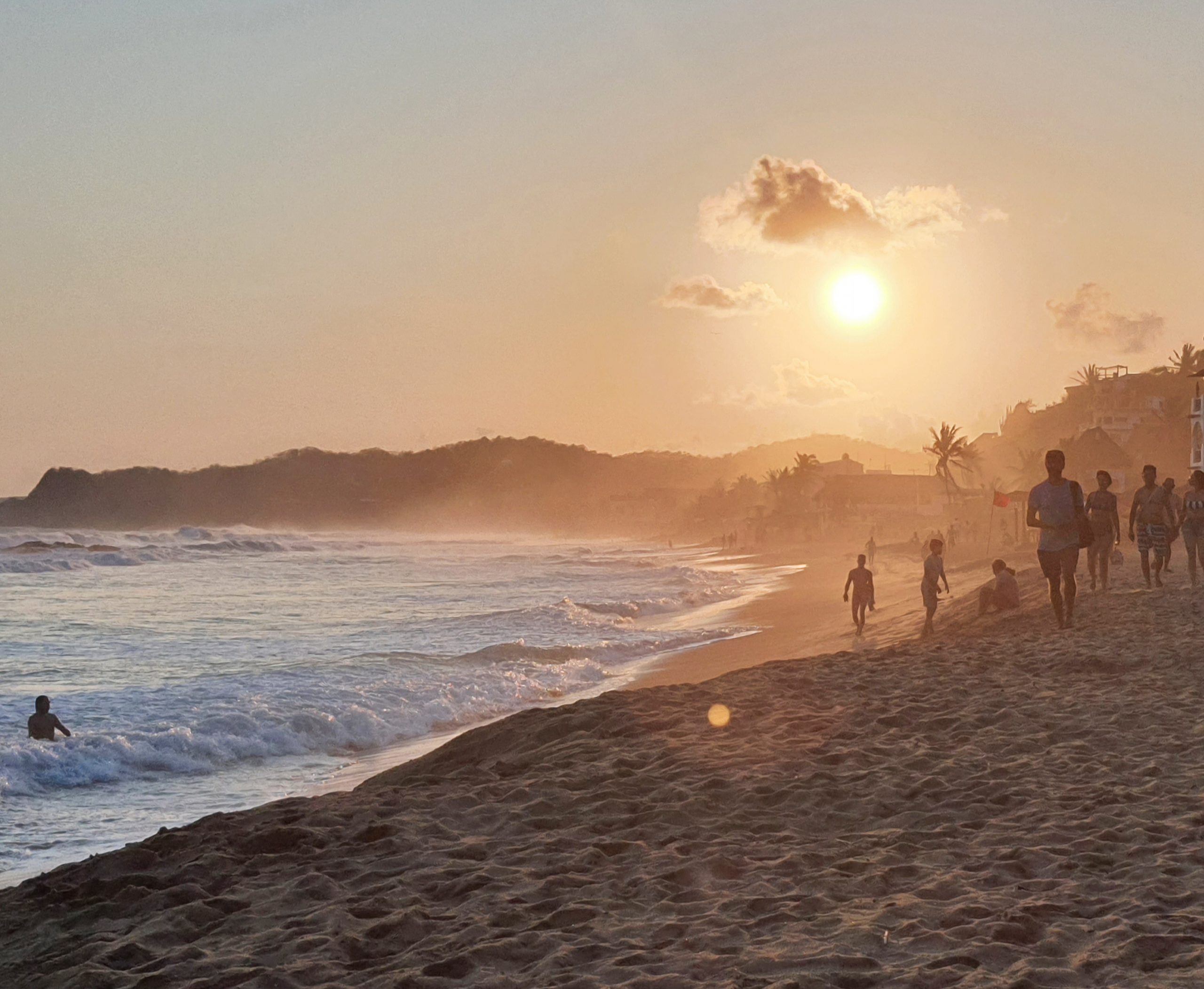zipolite mexico sunset beach