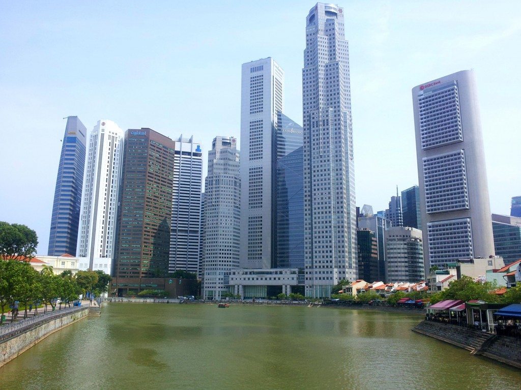 The modern CBD of Singapore