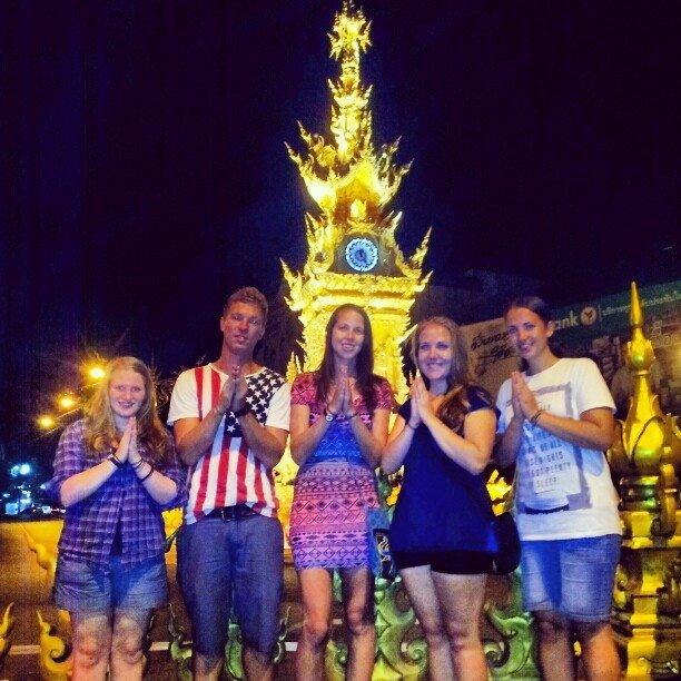 Chaing Rai clocktower friends thailand so many goodbyes