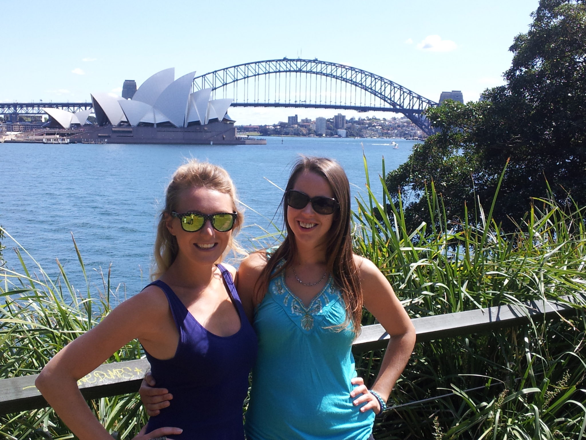 sydney harbour bridge and opera house view