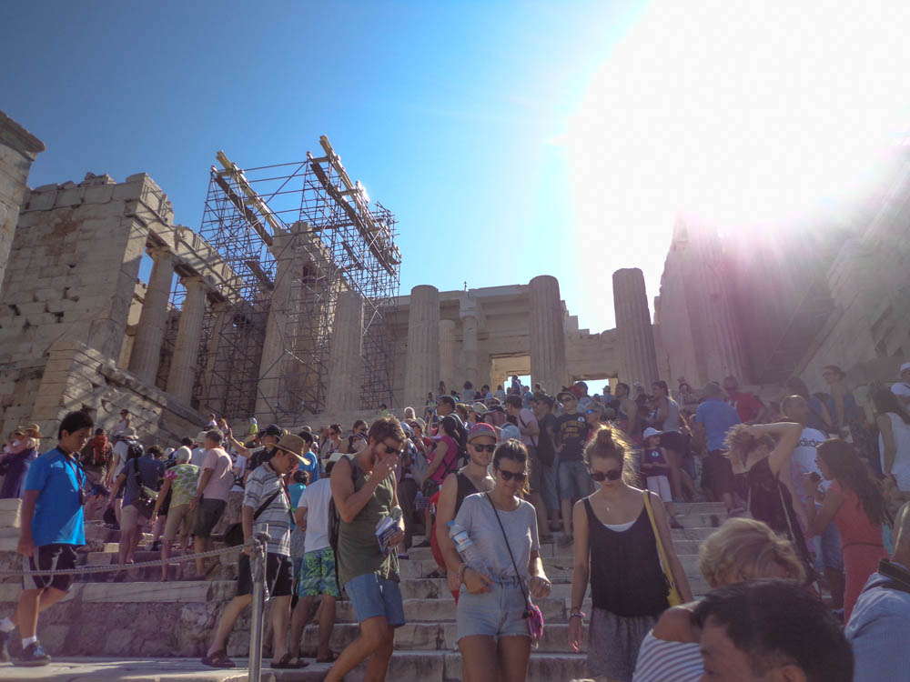 athens acropolis crowds