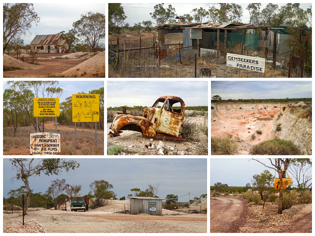 lightning ridge outback australia collage