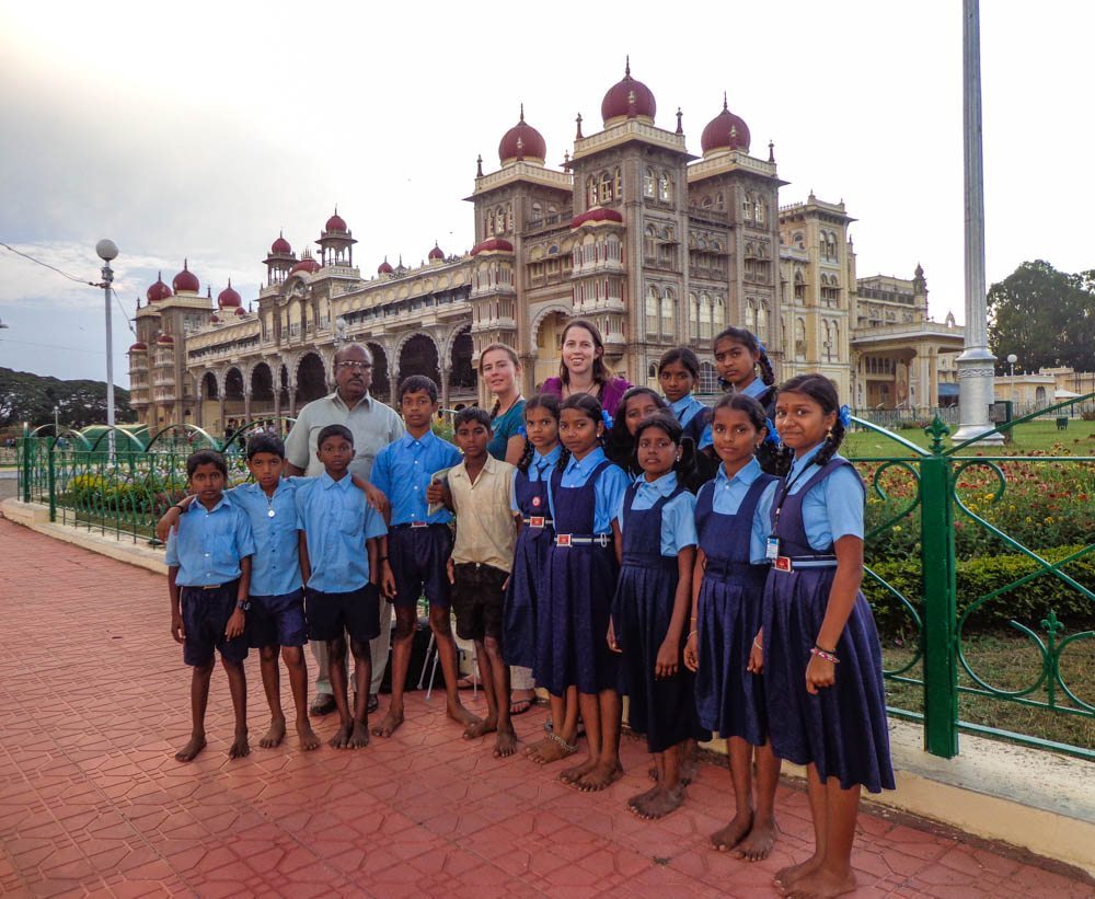mysore palace school kids tips for volunteering in india