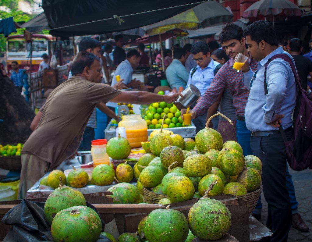 Lime juice stall in Kolkata