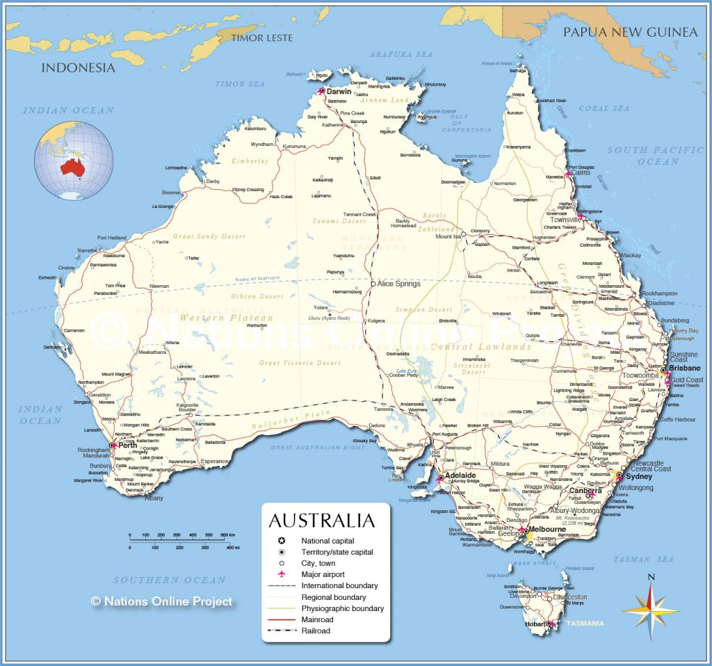 Map of The Perfect East Coast Australia Road Trip Itinerary