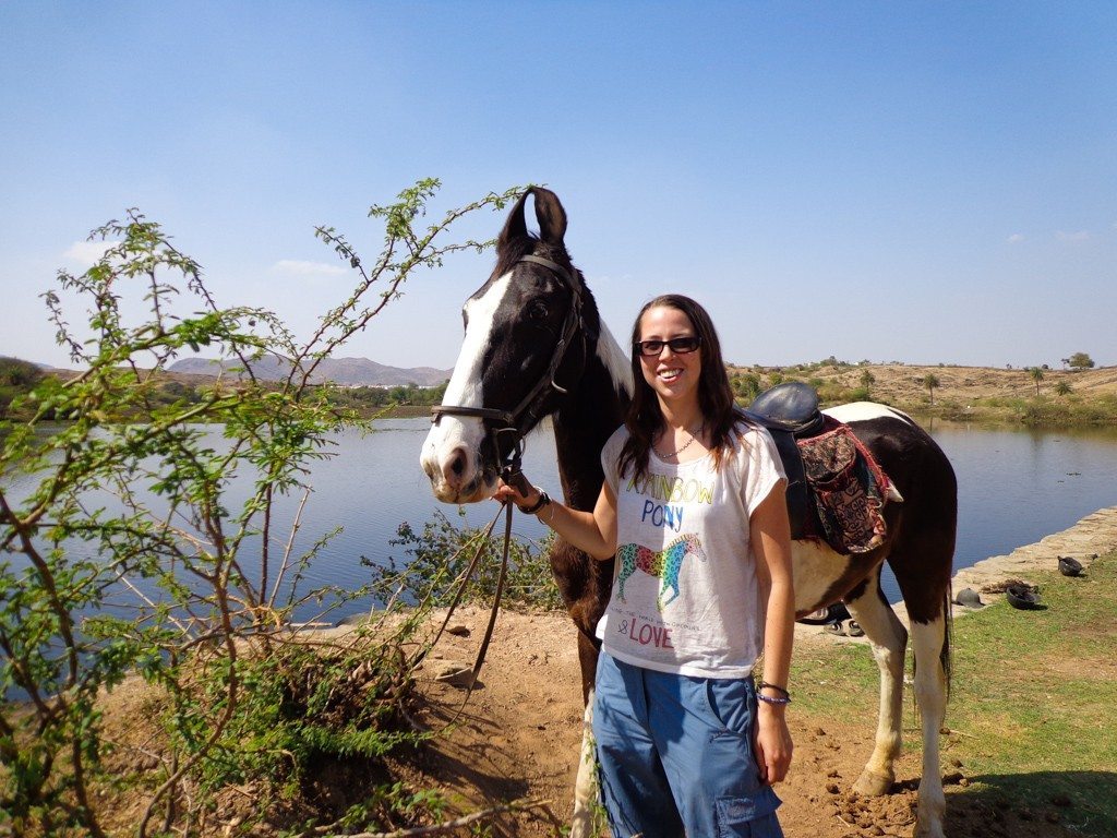 While riding we found a small lake oasis within the dusty countryside
