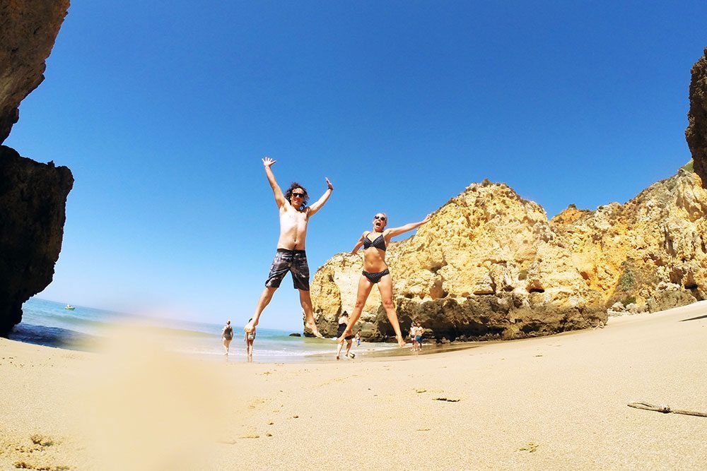 On a secret beach on the Algarve, Portugal