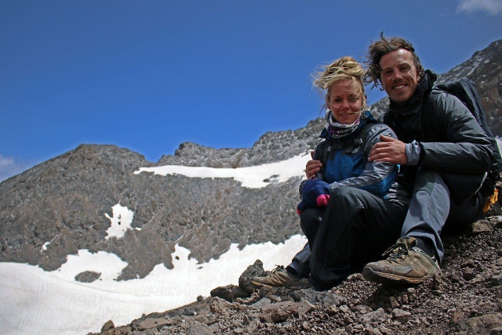 On the way down form the summit of Jebel Toubkal, Morocco