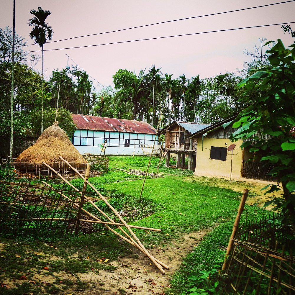 Typical Assamese countryside houses