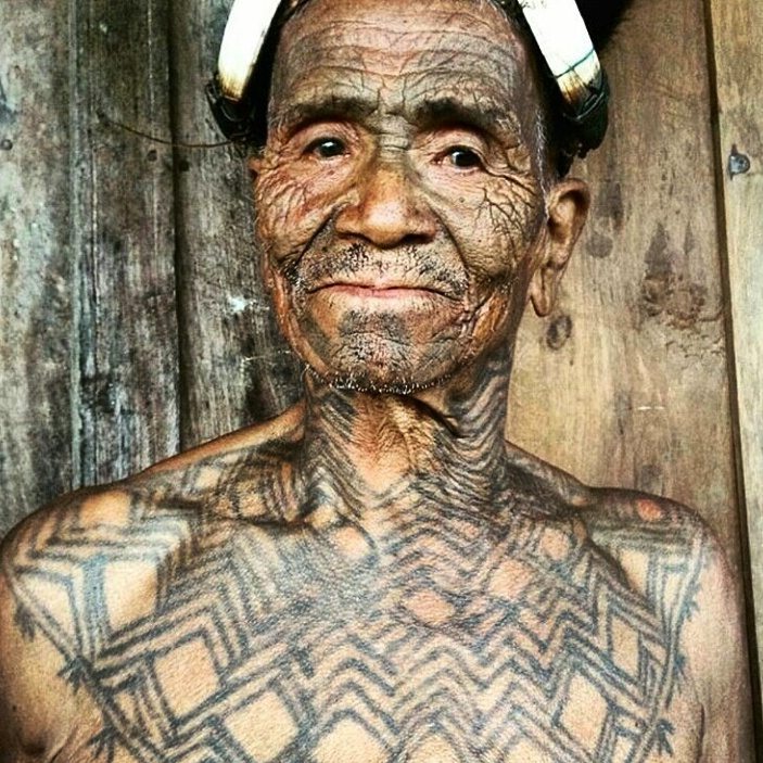 Tattooed Konyak Man