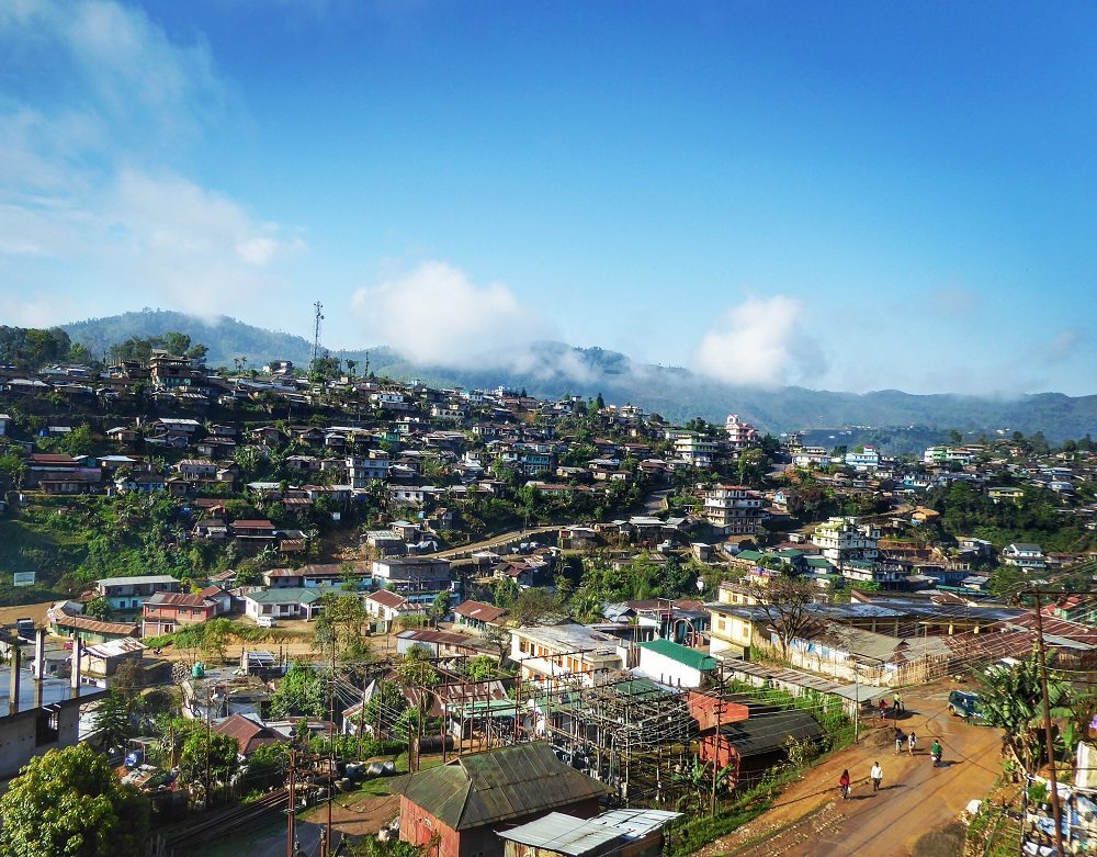 Views over Mon Town in Nagaland