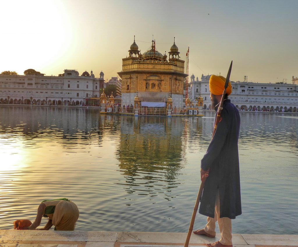 Sunset at the gorgeous Golden Temple in Amritsar