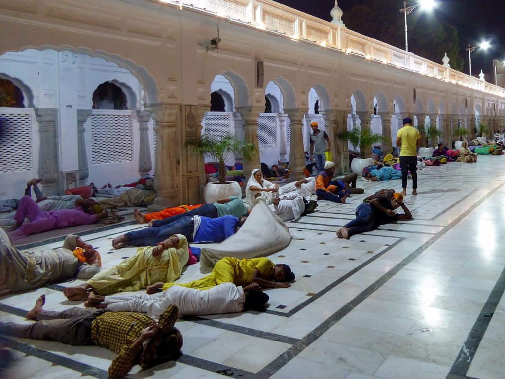 sleeping at the golden temple