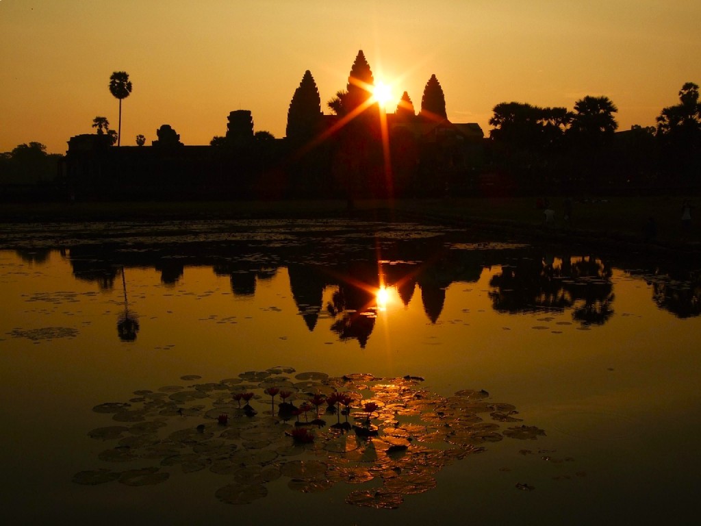 sunrise at angkor wat cambodia
