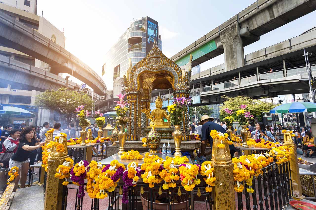 erawan shrine, siam square, bangkok