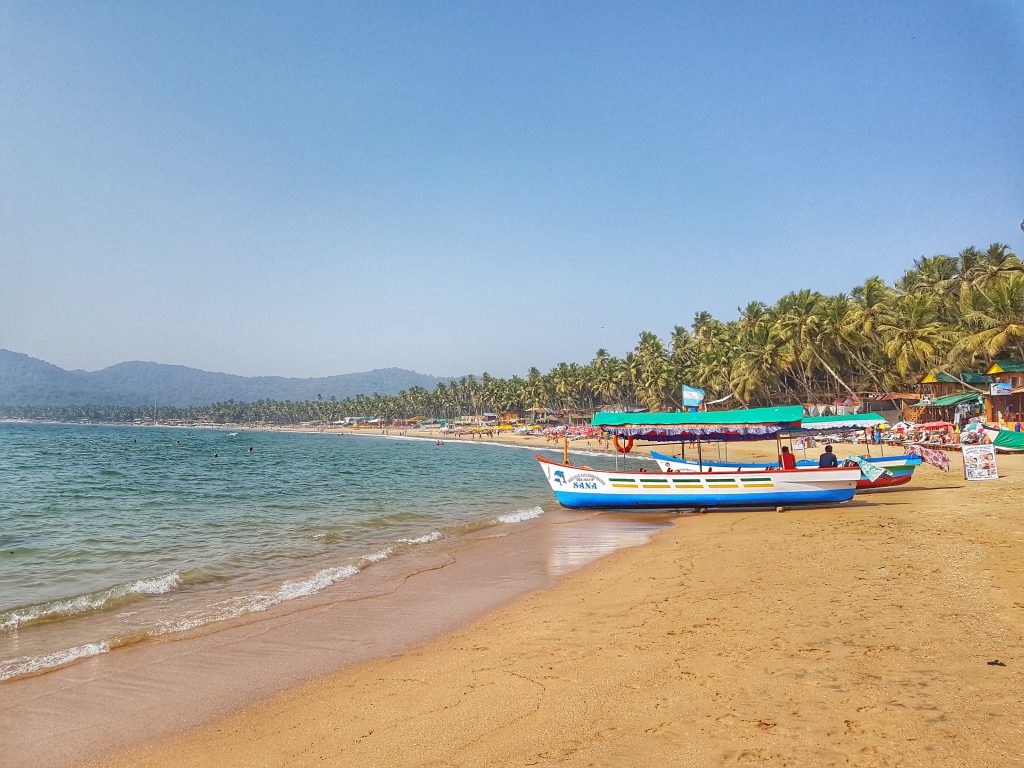 Palolem beach, Goa where our South India 2 week itinerary starts