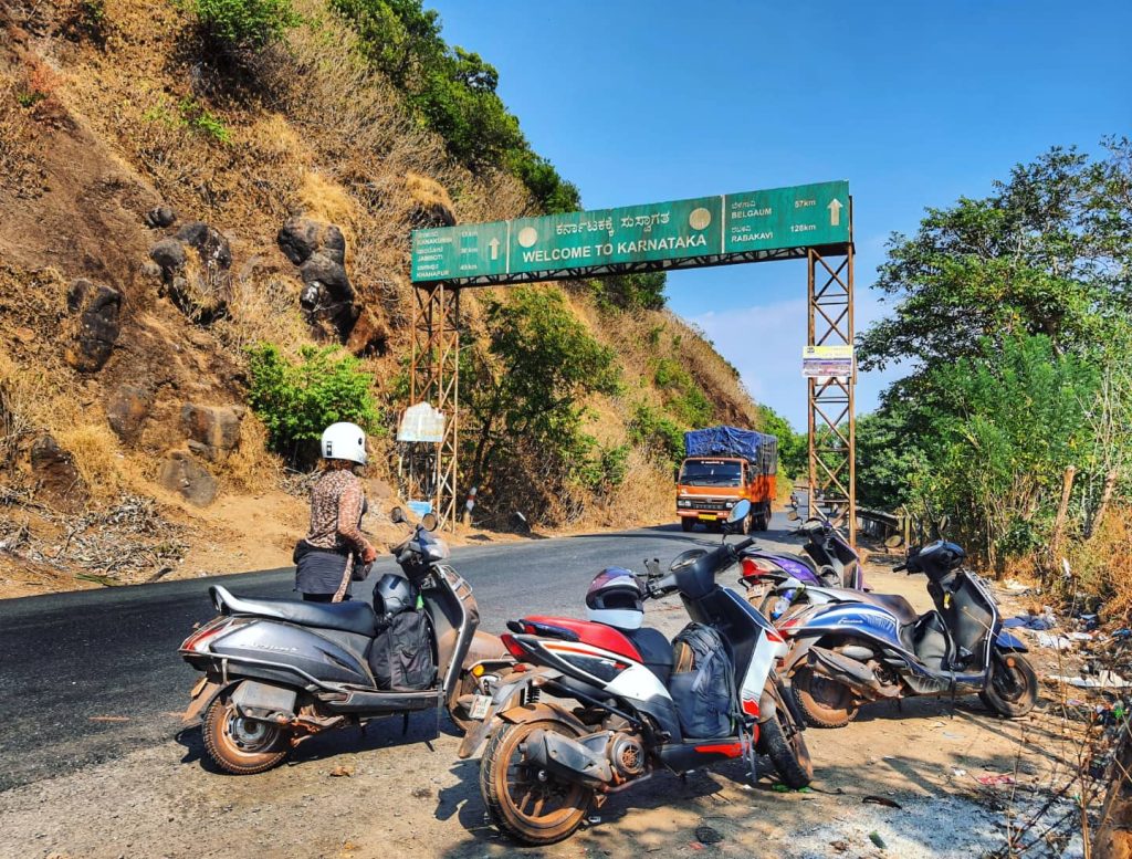 scooter road trip Karnataka border