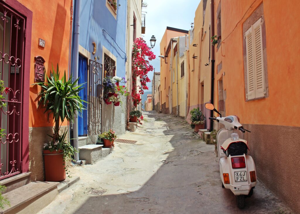 colourful italian street