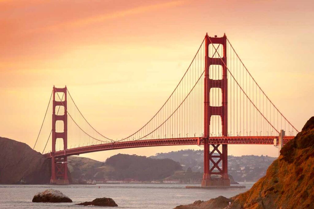 the golden gate bridge in san franciso is on most people's USA bucket list