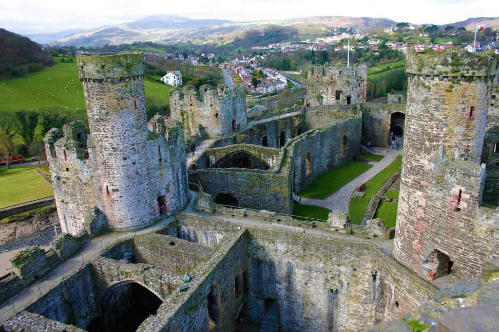 Conwy Castle in Wales. One of the best places to visit in the UK