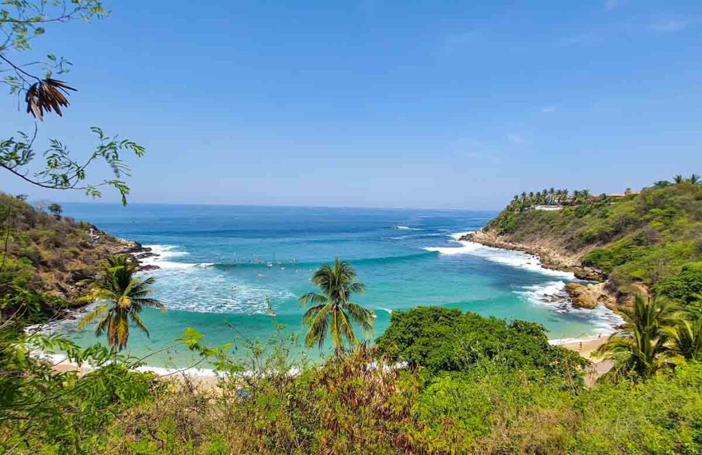 Puerto Escondido mexico manzanillo carrizalillo beach from above 2