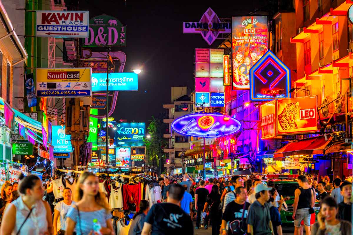 khao san road nightlife, bangkok