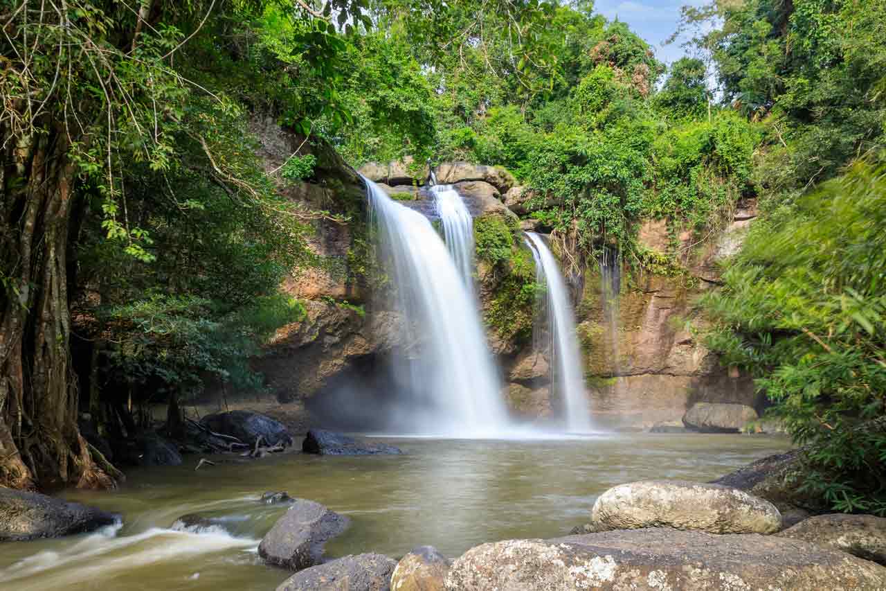 Haew Suwat waterfall in Khao Yai national park, Thailand