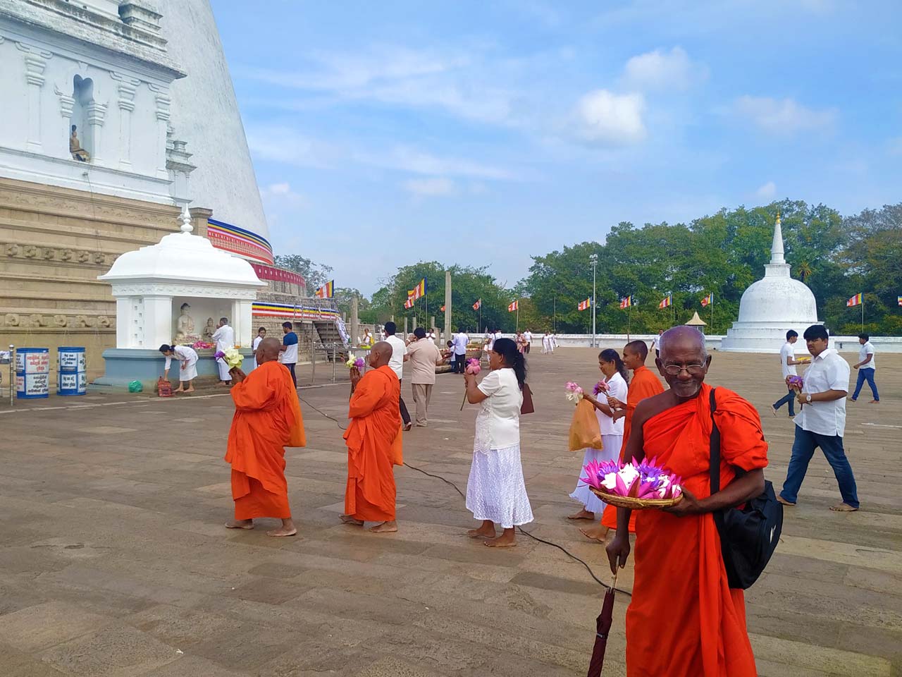 monks at Anuradhapura